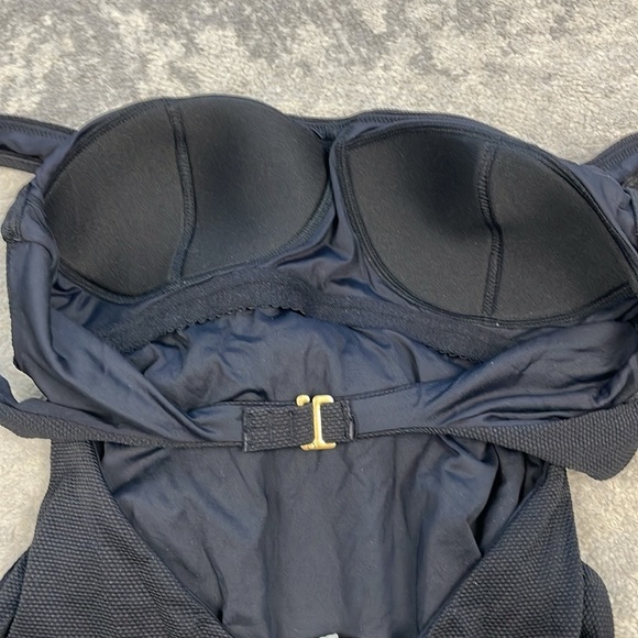 New L Space Balboa One Piece Swimsuit Tie Waist Black Sz L - Picture 8 of 13
